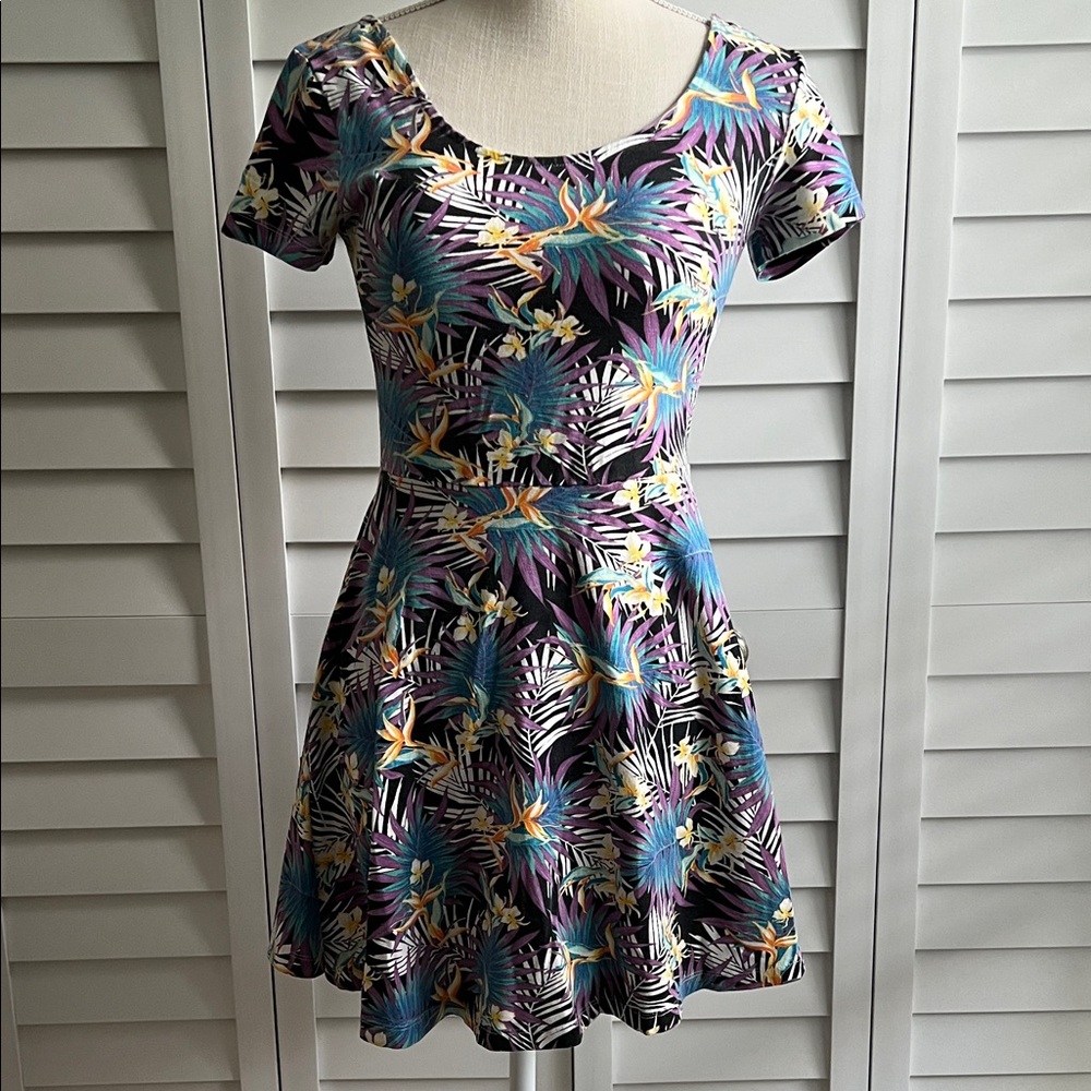 Forever 21 Tropical Skater Dress